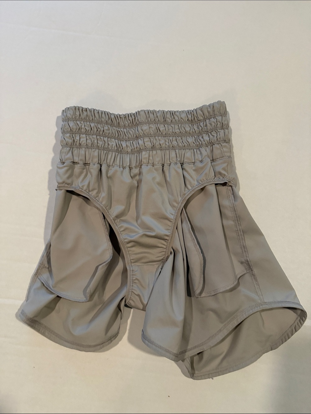 Nike Women's Smocked Waist Athletic Shorts - Grey - Picture 9 of 9